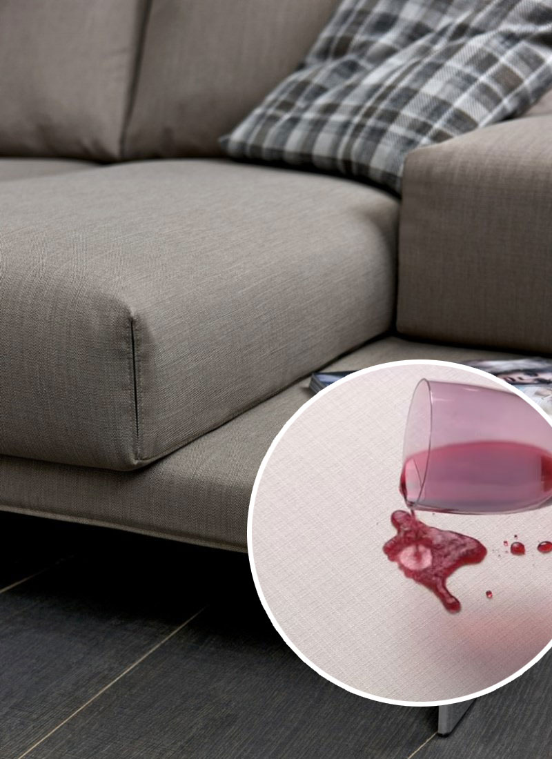 Tecnologia in casa: tessuti antimacchia per divani.