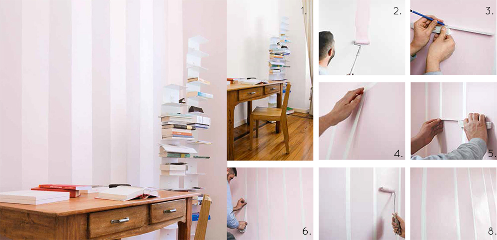 Come dipingere casa e fare alla parete le righe verticali - tutorial.