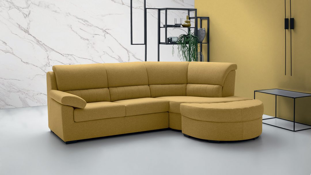 Felis Aron divan con angolo piccolo 242 cm colore giallo